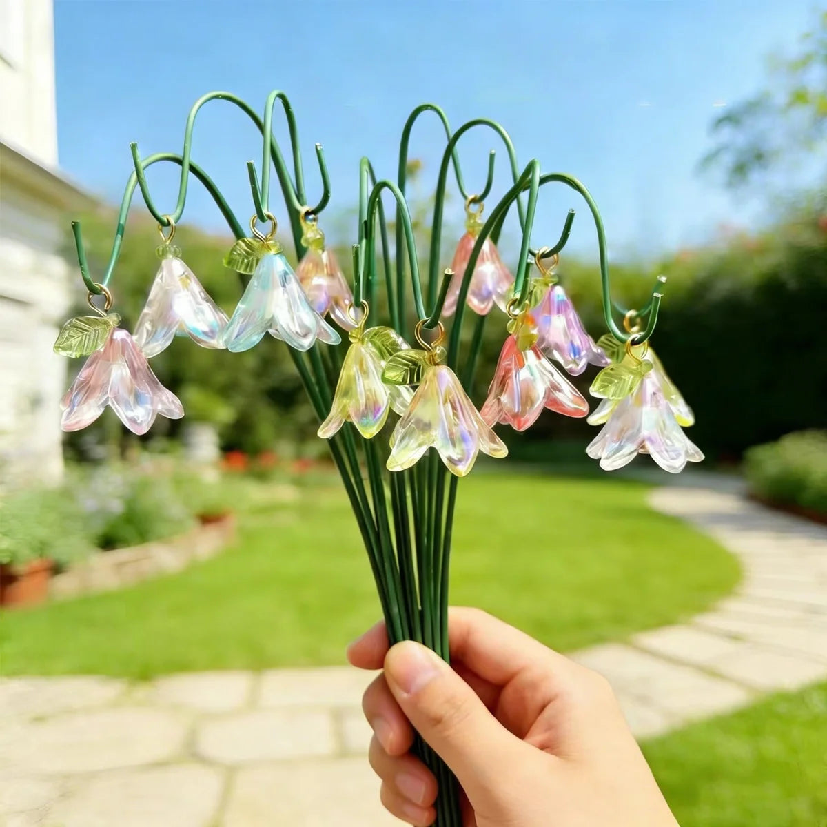 10-Pc Miniature Lily of the Valley Garden Decoration Set Garden Decoration Kit QXL