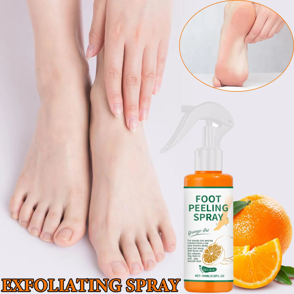 Eelhoe Orange Oil Foot Peeling Spray | Callus & Dead Skin Foot Exfoliating Spray QXL