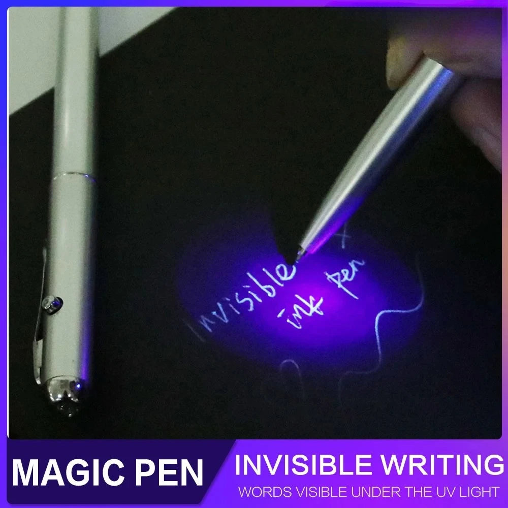 Invisible Ink Pen with UV Light – Secret Writing Ballpoint Invisible Ink Pen QXL