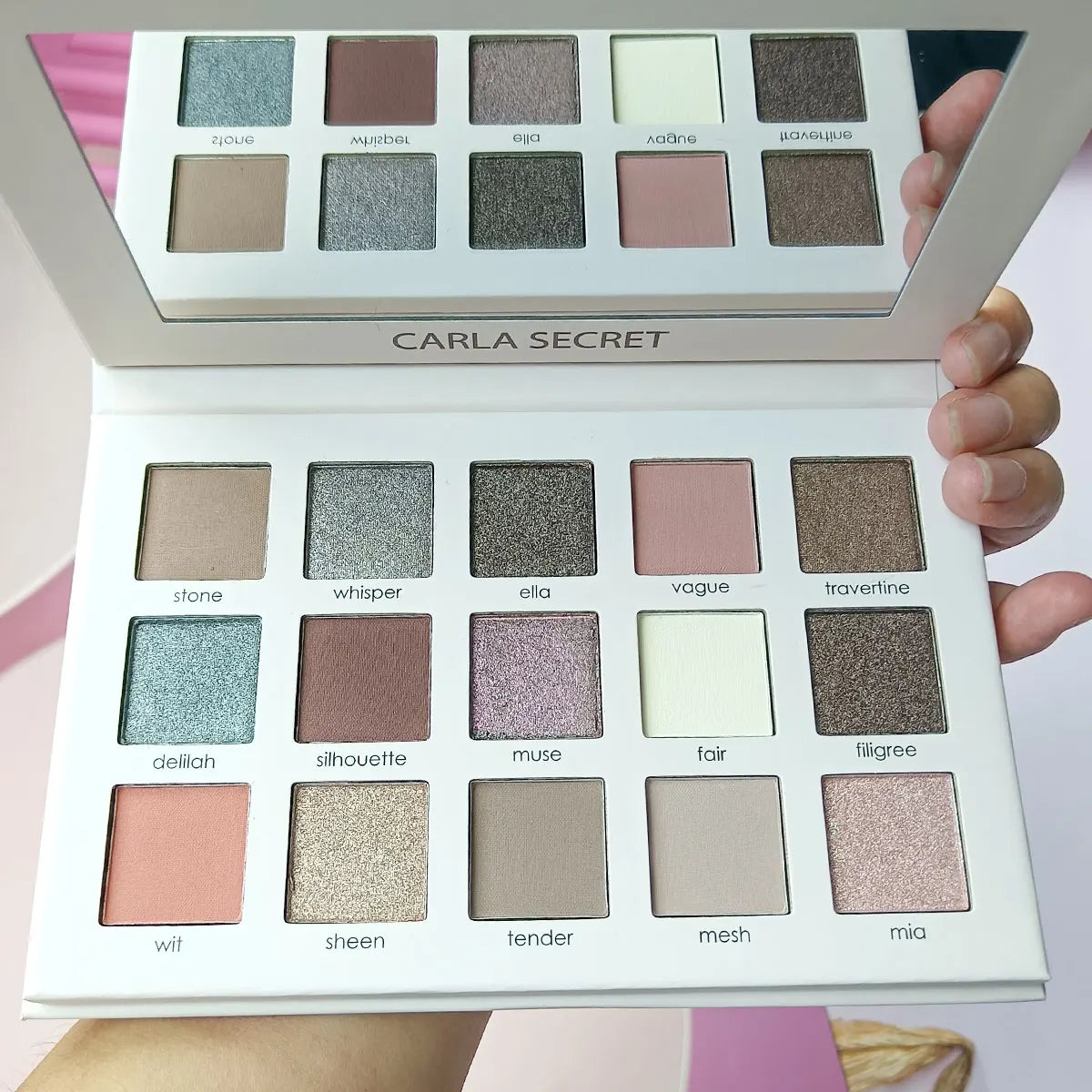 15-Color Eyeshadow Palette | Matte & Shimmer Milk Tea Tones Eyeshadow Palette QXL