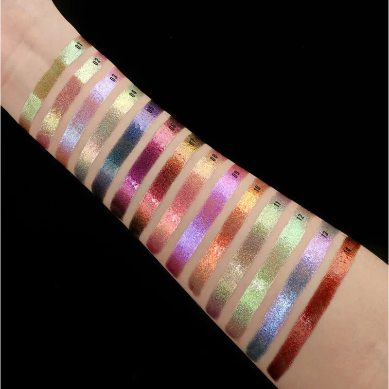 14-Color Chameleon Lip Gloss | Metallic Waterproof Glaze Chameleon Lip Gloss QXL
