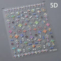 5D Hot Stamping Floral Nail Art Stickers | Botanical Decals