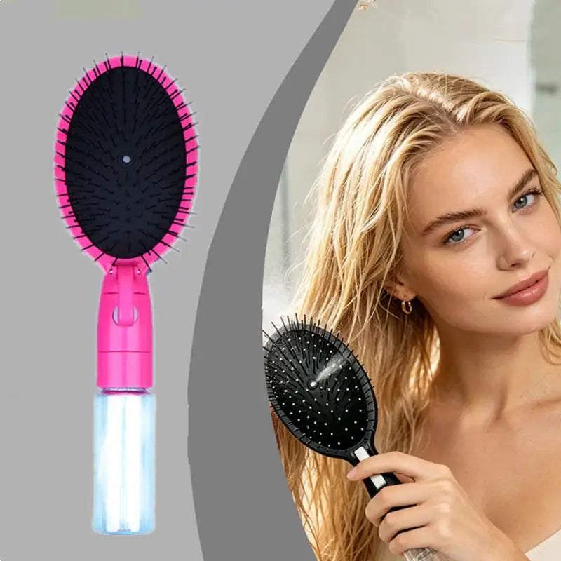 2-in-1 Spray Comb & Detangling Hair Brush | Mist Sprayer Spray Detangling Comb QXL