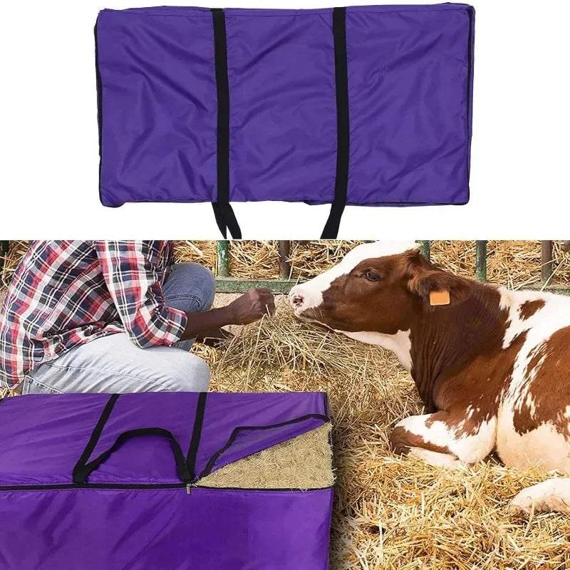Extra-Large Waterproof Zippered Hay Bale Storage Carrying Bag Hay Bale Storage Bag QXL