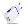 Dual Port 18W USB Wall Charger | Quick Charge 3.0 Travel USB Wall Charger QXL Blue EU Plug