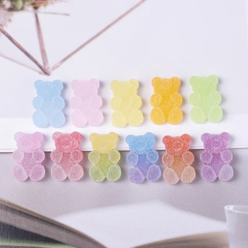 10-Pack Gummy Bear 3D Nail Art Charms | Kawaii Resin DIY Nail Art Charms QXL