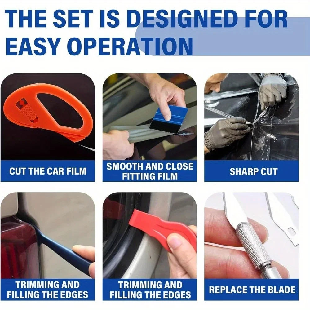 Car Wrap Tool Kit – Felt Scraper, Trimmer & Soft Corner Car Wrap Tool Kit QXL