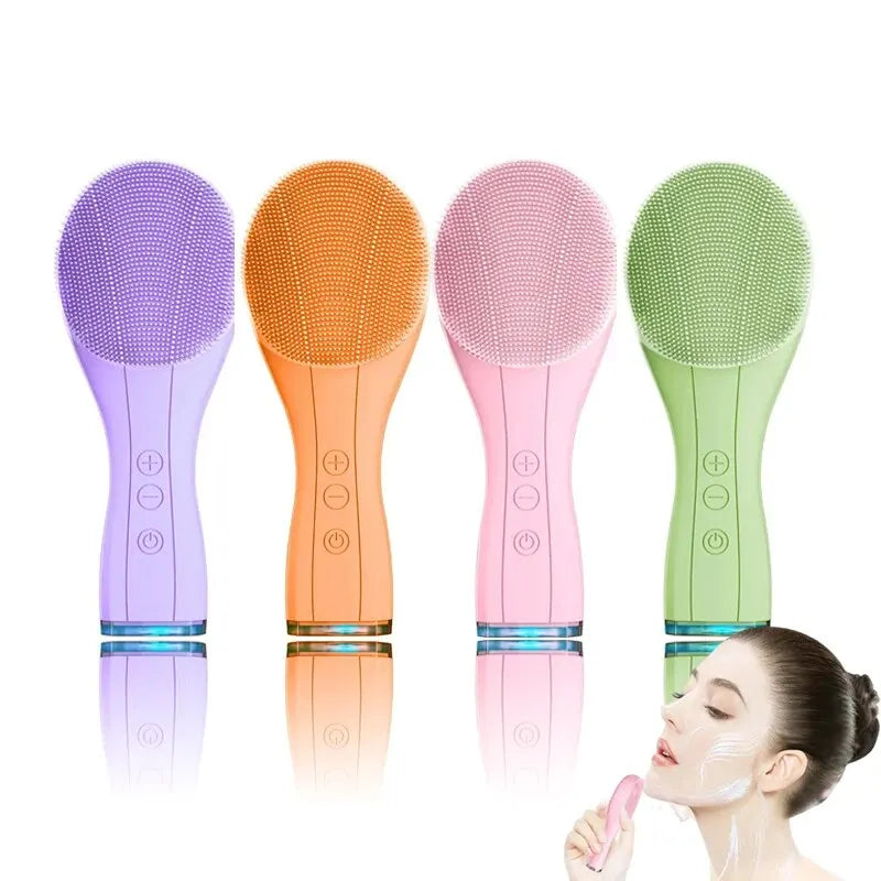 Sonic Silicone Facial Cleansing Brush | IPX-7 Waterproof USB Facial Cleansing Brush QXL