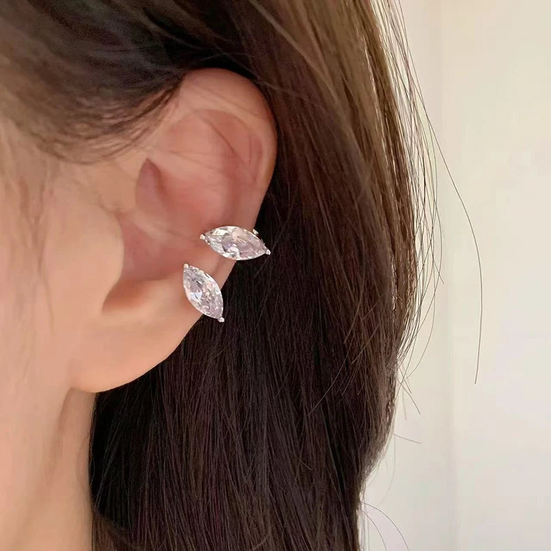 Zircon Tassel Ear Cuff Clip Earrings | No Piercing Needed Clip-On Earrings QXL Default Title