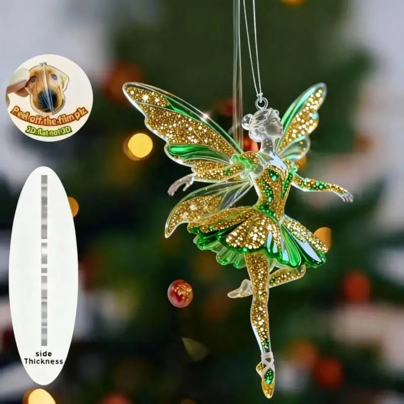 Sparkling Ballerina Acrylic Pendant Charm | Car & Tree Ornament Decorative Pendant Charm QXL A1