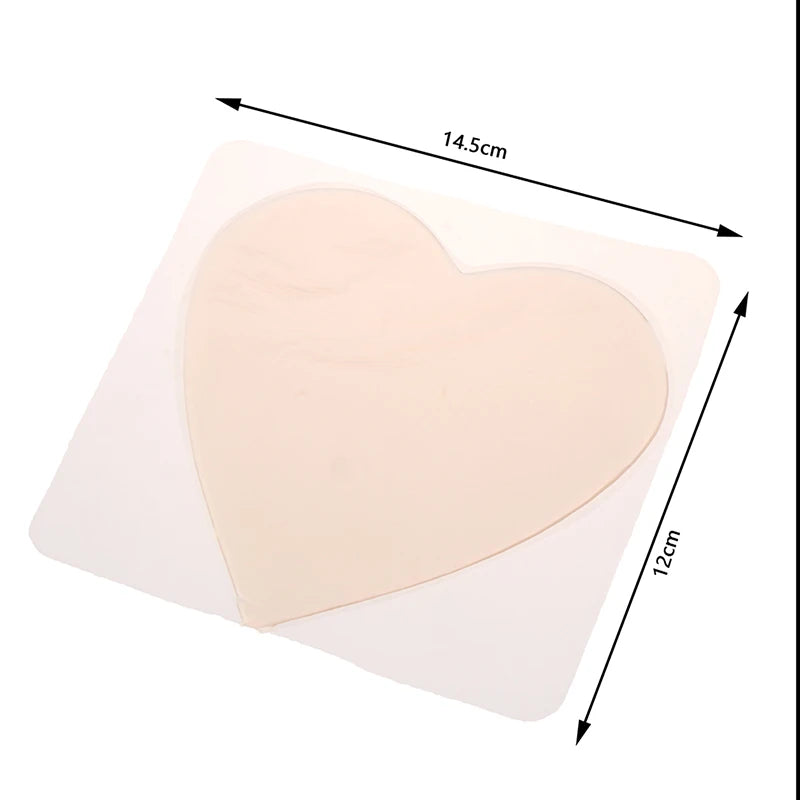 Silicone Chest Wrinkle Pad | Reusable Heart-Shaped Overnight Silicone Wrinkle Pad QXL