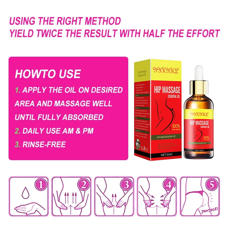 LUXURYTO Hip Lifting & Firming Compound Essential Oil Body Firming Oil QXL