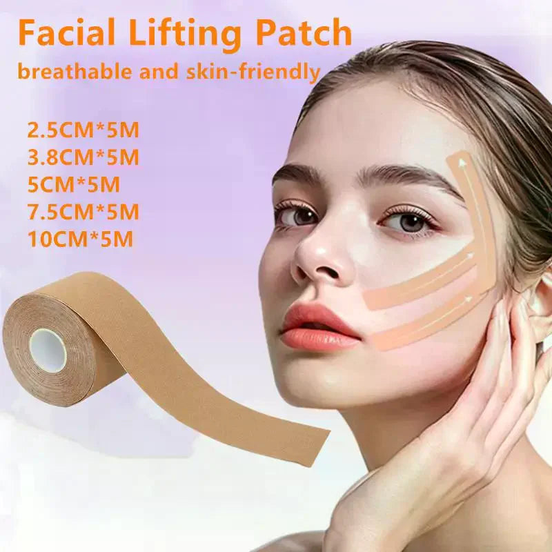 Face Lift Tape | Myofascial Facial Lifting Patches – 1 Roll Facial Lifting Tape QXL
