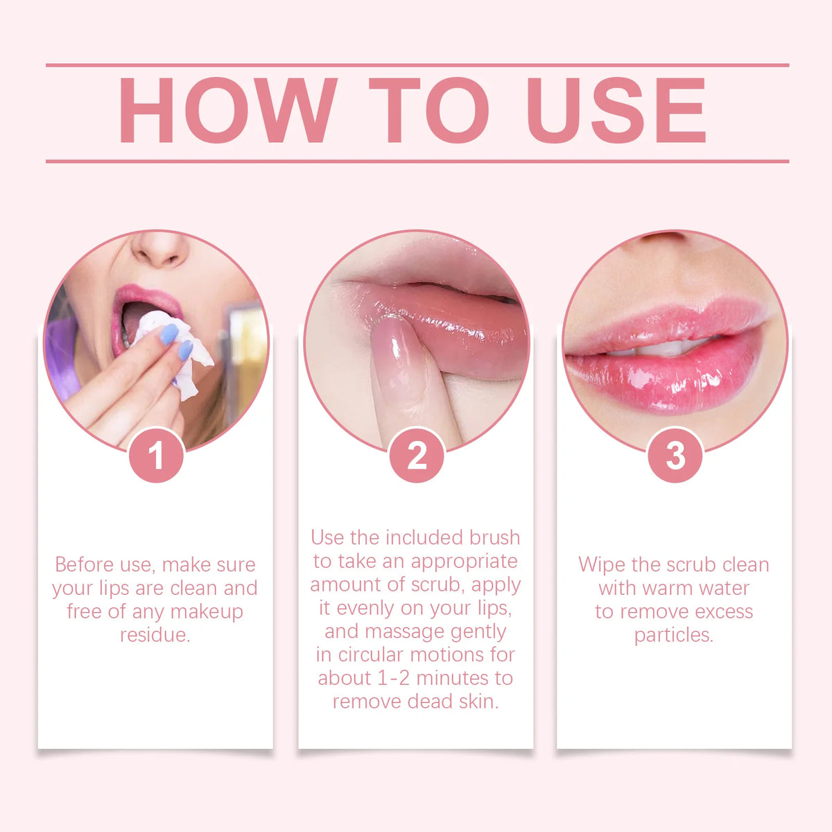 Strawberry Mint Sea Salt Lip Scrub | Exfoliate & Smooth Lips Lip Exfoliator Scrub QXL