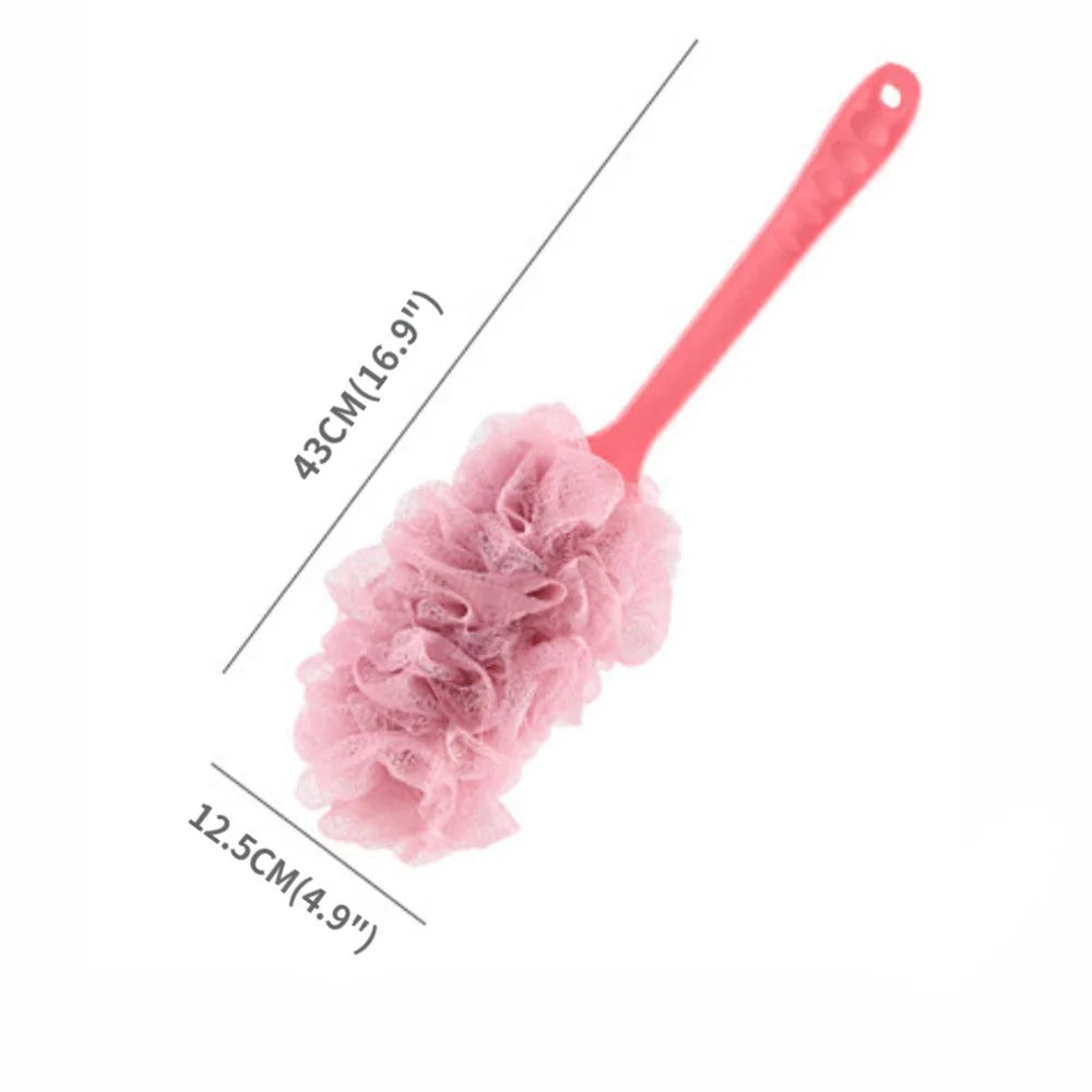 Long Handle Back Brush & Soft Mesh Body Scrubber for Shower Bath Back Brush QXL