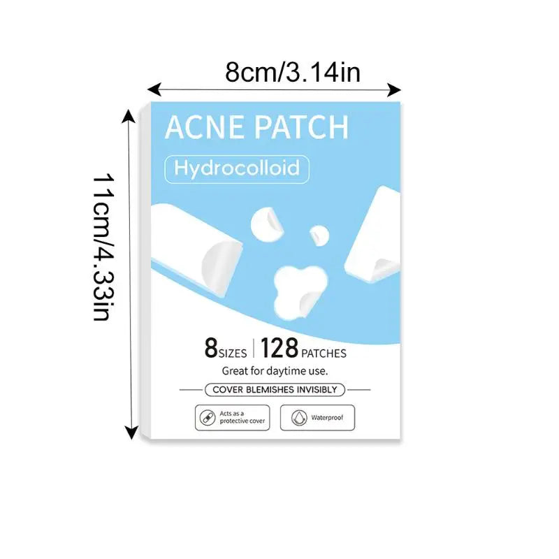 128-Pack Hydrocolloid Acne Patches | Invisible Salicylic Dots Acne Patch Set QXL 1Sheet