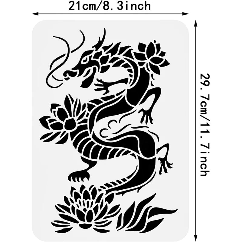 Hot Air Balloon Stencil 11.8" | Reusable Plastic DIY Craft DIY Painting Stencil QXL AECH04-09074