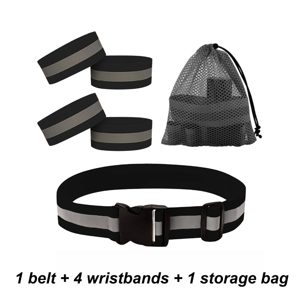 Reflective Wristbands & Belts for Running & Cycling | Hi-Vis Reflective Safety Bands QXL black