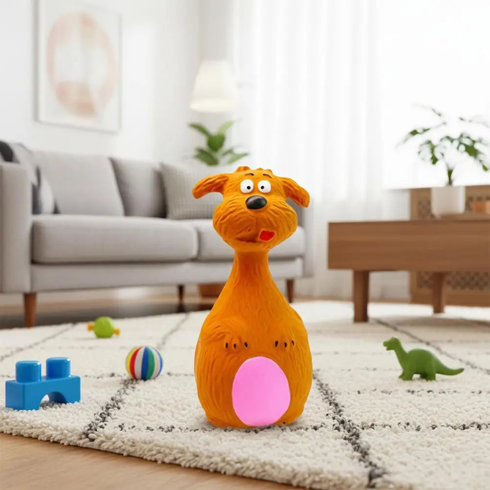 Latex Squeaky Dog Toy – Cartoon Animal Chew & Fetch Toy Squeaky Dog Toy QXL