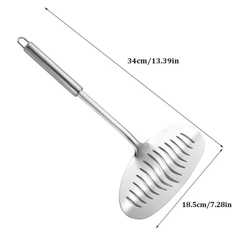 Large Stainless Steel Fish Spatula | Slotted Turner Shovel Kitchen Spatula QXL