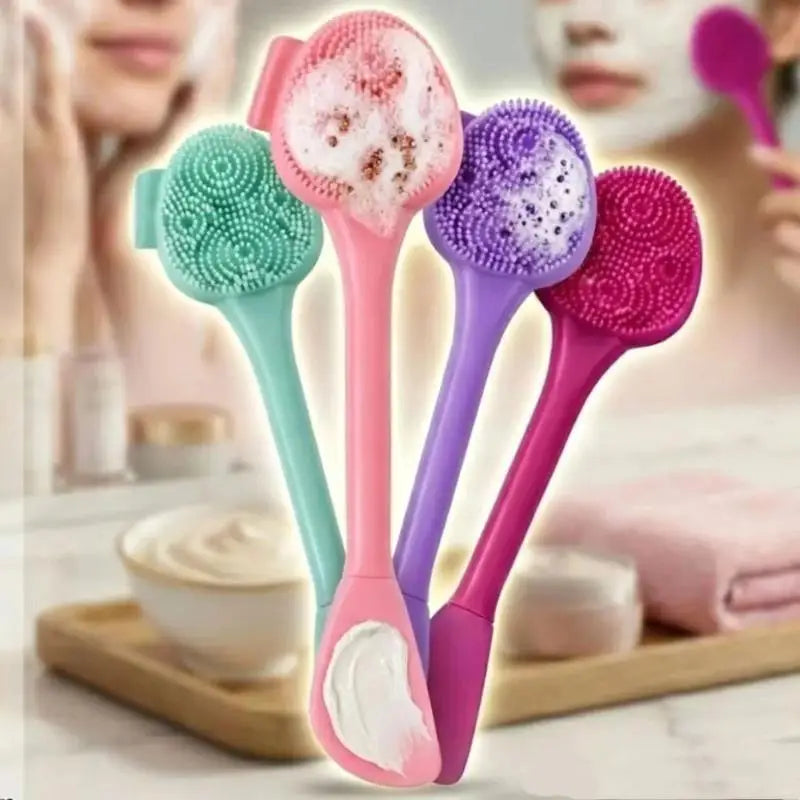 2-in-1 Silicone Facial Cleansing Brush & Mask Spatula Facial Cleansing Brush QXL