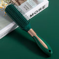 Dark Green Air Cushion Comb | Anti-Static Scalp Massage Brush Hair Cushion Comb QXL Flat Bottomed Comb