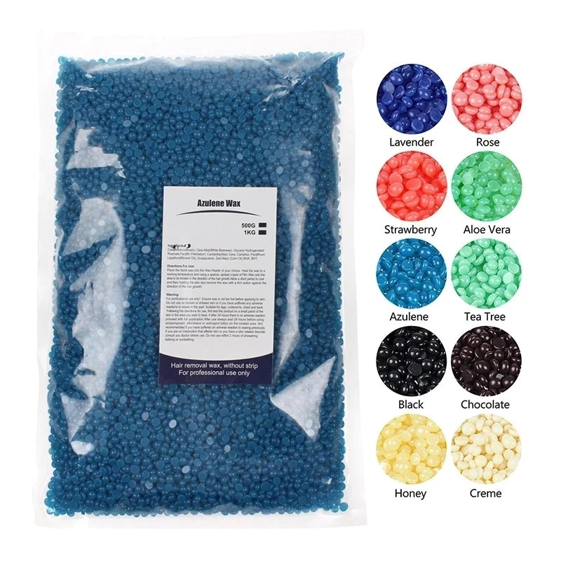 500g Hard Wax Beans – No-Strip Full Body Hair Removal Depilatory Wax Beads QXL