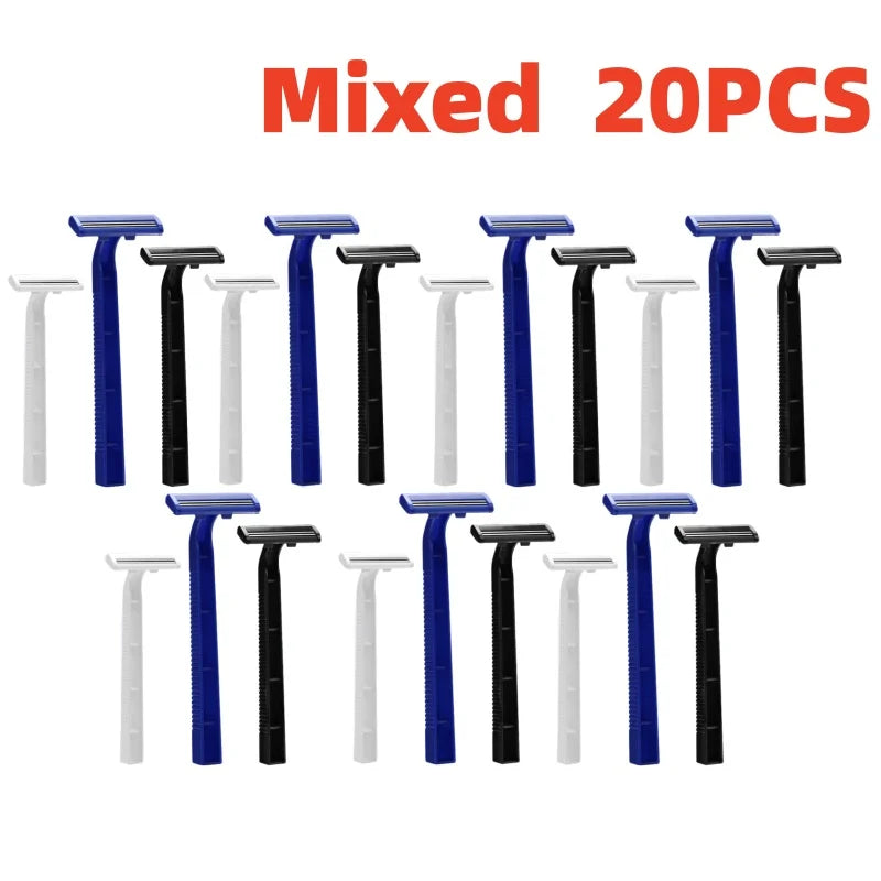 Disposable Travel Razors | Hotel Amenity Manual Shavers Disposable Razor QXL mixed-20PCS