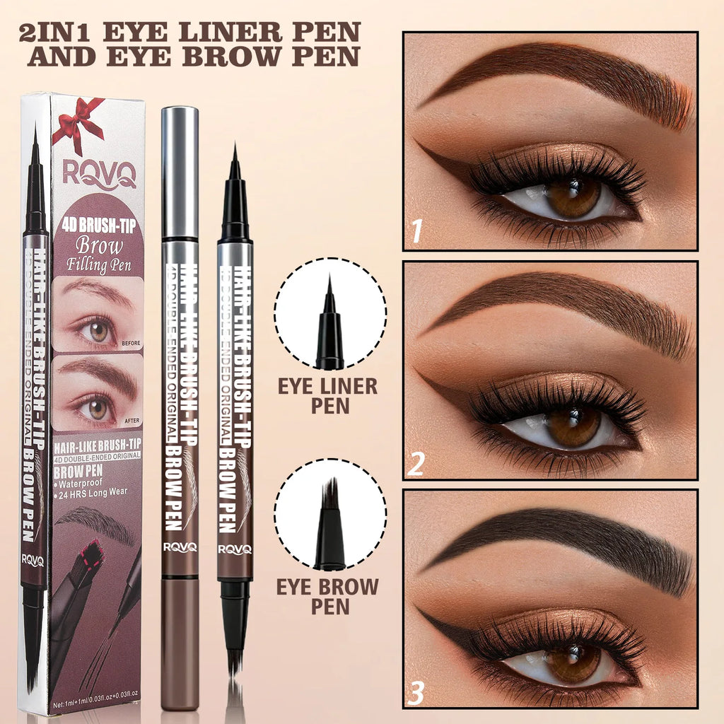 4D Micro-Sculpting Dual-Ended Eyebrow Pencil & Liner Eyebrow Pencil QXL