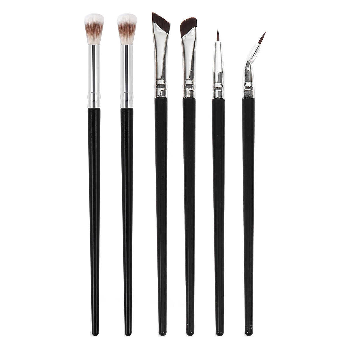 MAANGE 6-Piece Eye Makeup Brush Set – Eyeshadow & Liner Eye Makeup Brush Set QXL Black