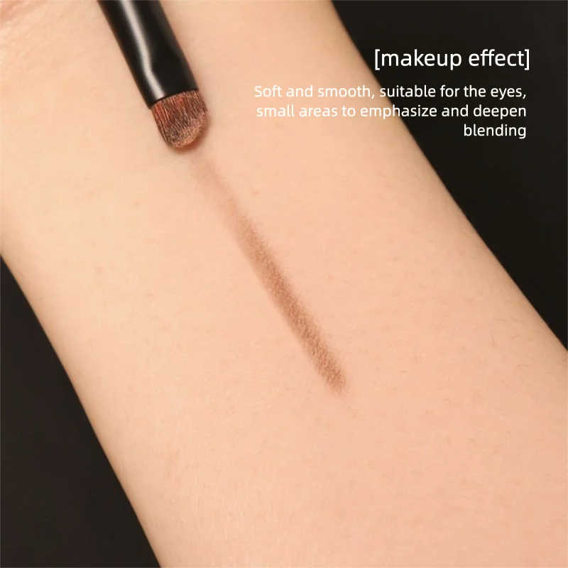 Sandalwood Slanted Eyelid Brush | Horsehair Eye Brush Eye Makeup Brush QXL