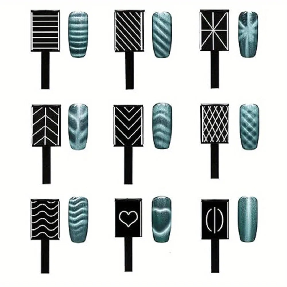13-Pc Cat Eye Nail Art Magnet Set | Magnetic Gel Wands Nail Art Magnet Set QXL