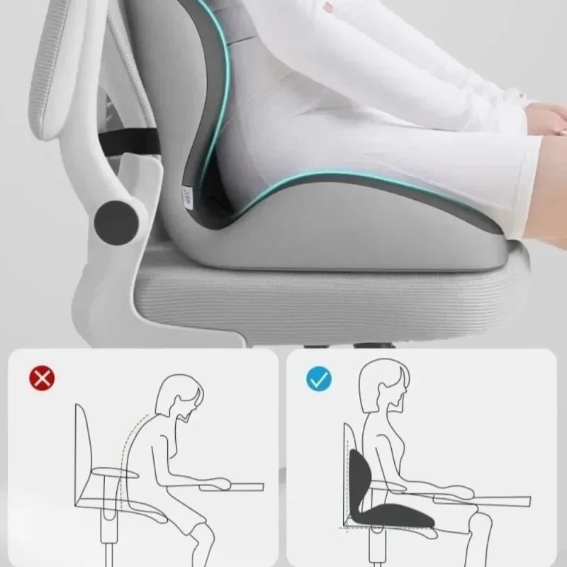 Ergonomic Coccyx Memory Foam Seat Cushion | Office & Car Memory Foam Cushion QXL