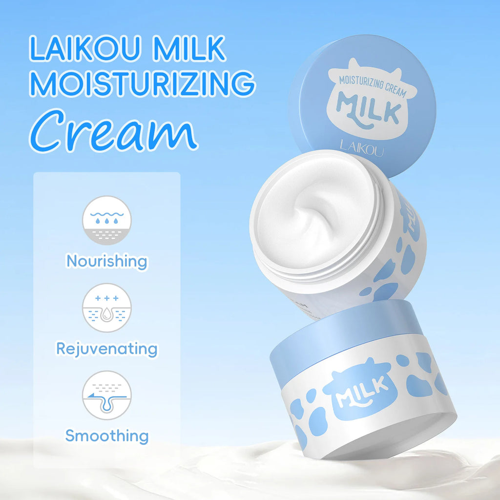 LAIKOU Milk Extract Moisturizing Facial Cream 25g Travel Size Facial Moisturizer Cream QXL