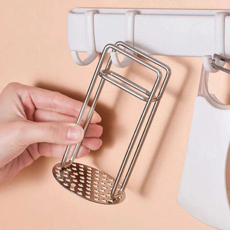 Stainless Steel Potato Masher & Vegetable Fruit Press Potato Masher QXL