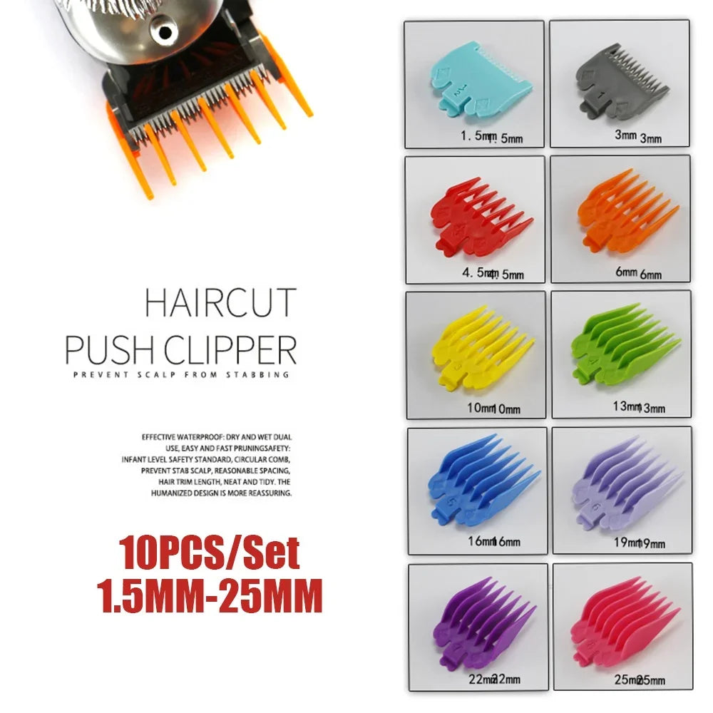 10-Pack Hair Clipper Guide Combs | Barber Limit Comb Set Clipper Guide Combs QXL