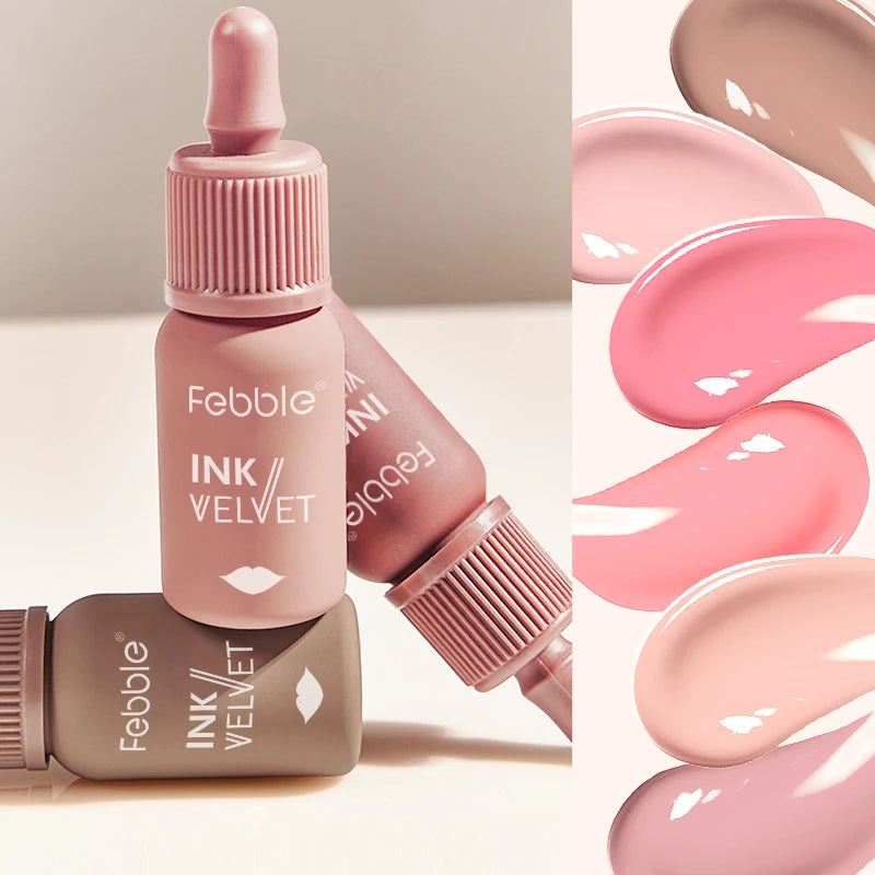 Febble 6-Shade Matte Velvet Liquid Lipstick | Long-Lasting Nude Liquid Lipstick Set QXL