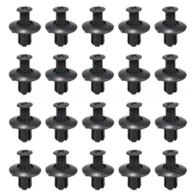 100-Pack 6mm Car Push Retainer Clips | Trim Panel Fastener Kit Trim Panel Fasteners QXL