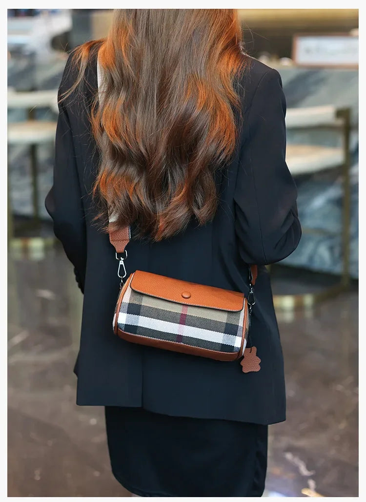 Luxury Leather Diaper Bag | Large Crossbody Bag for Moms Leather Diaper Bag QXL