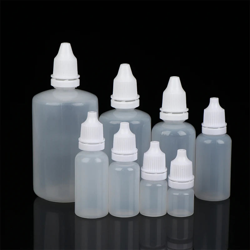 5-Pack Squeezable Plastic Dropper Bottles 3–100ml Refillable Squeezable Dropper Bottles QXL