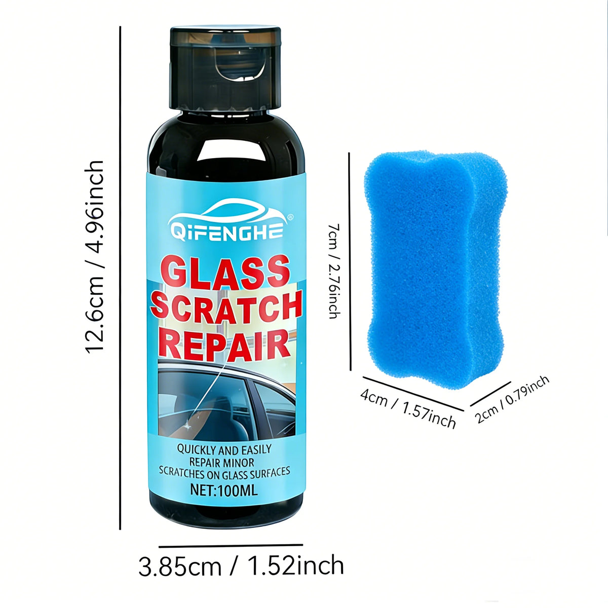 Car Glass Scratch Repair Fluid | Windshield & Window Fix Glass Scratch Repair QXL