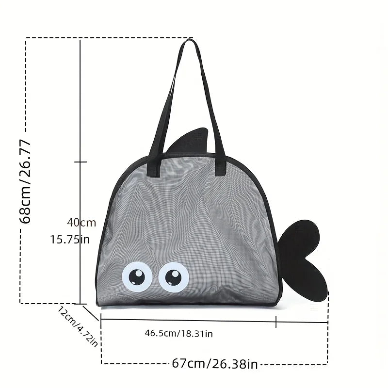 Kids Shark Beach Mesh Bag | Toys, Towels & Storage Tote Kids Beach Tote Bag QXL