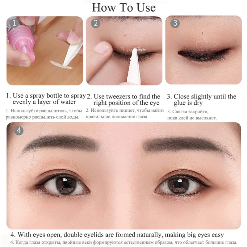 240-Pc Lace Mesh Double Eyelid Tape | Invisible Shaping Stickers Eyelid Shaping Tape QXL