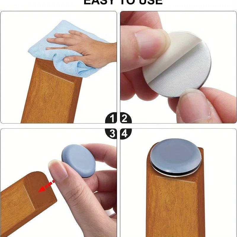 12-Pack PTFE Furniture Sliders | 20mm Heavy Duty Floor Gliders Furniture Floor Sliders QXL