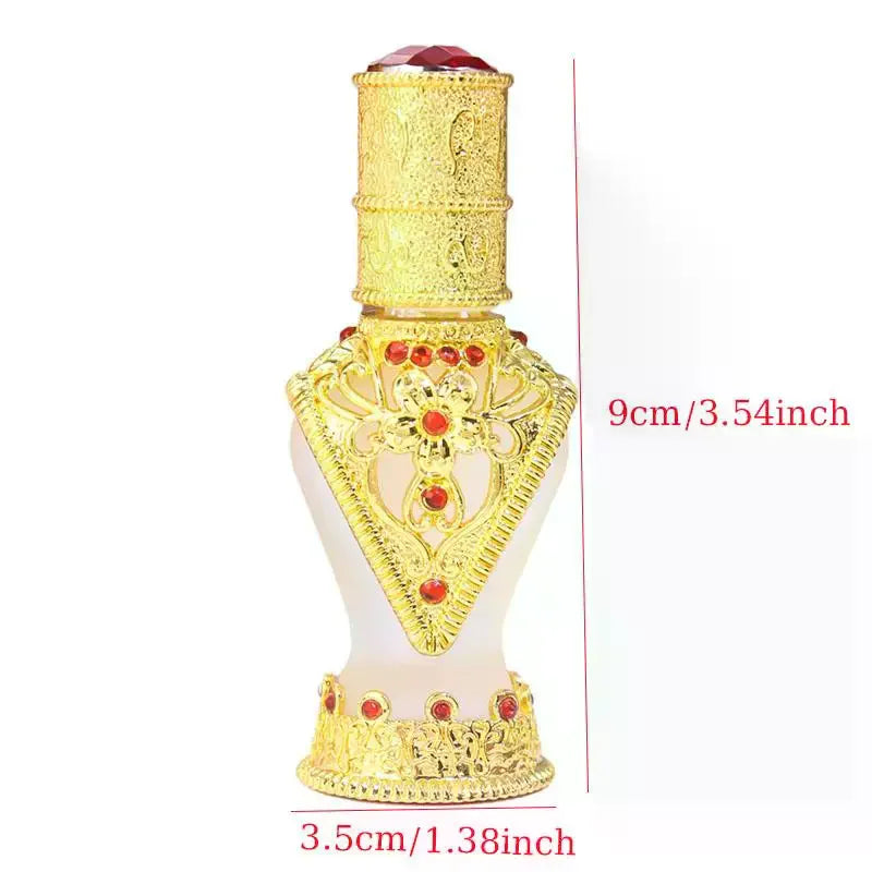 8mL Arabian Antiqued Metal Refillable Perfume Bottle | Gift Perfume Bottle QXL