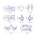 Kpop Demon Dark Temporary Tattoo Stickers | Cosplay Body Art Temporary Tattoo Stickers QXL 1 set
