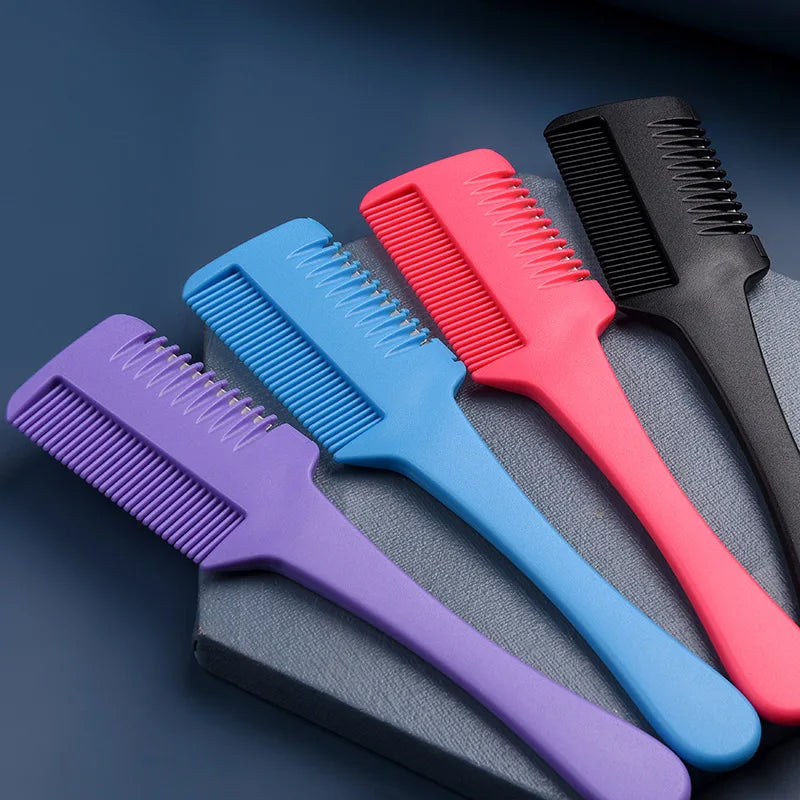 Hair Cutting & Thinning Comb with Razor Blades | Salon Tool Hair Cutting Comb QXL