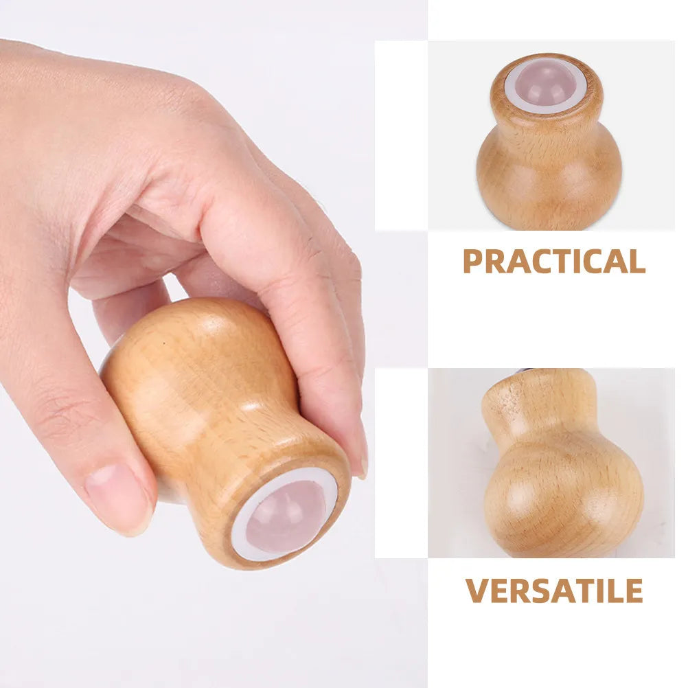 Jade Face Roller & Body Massager | Wooden Handle Tool Jade Face Roller QXL