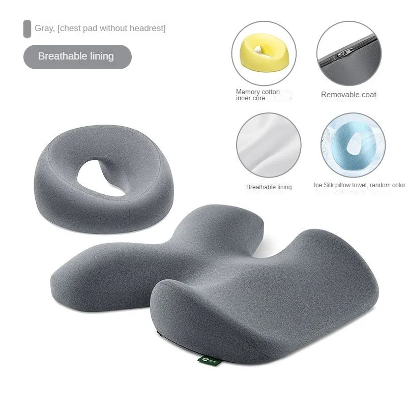 Memory Foam U-Shape Face Cradle Pillow | Massage Spa Salon Massage Face Pillow QXL gray As description