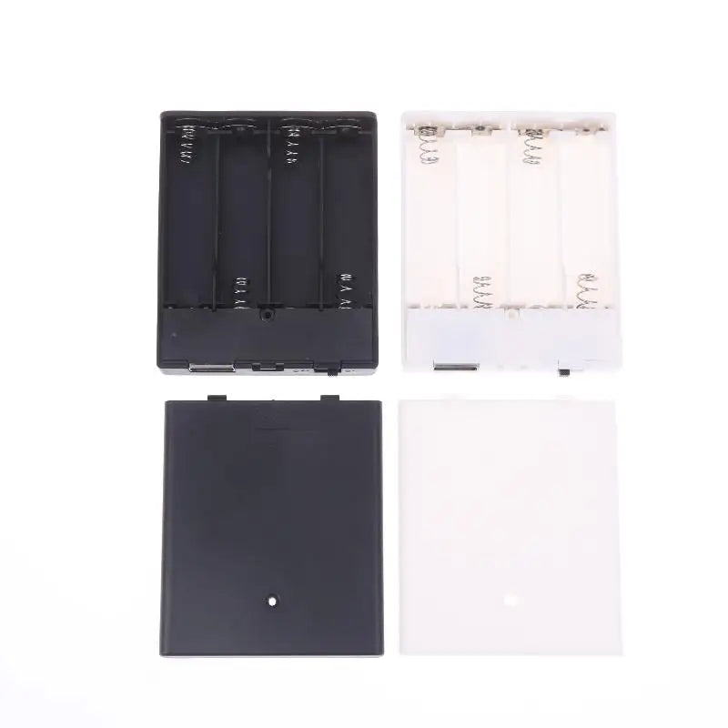 4AA Battery Holder Box with USB Output for LED Strip Lights Battery Holder Case QXL